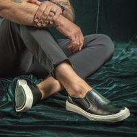 Slip On Casual Seul em Couro - Preto