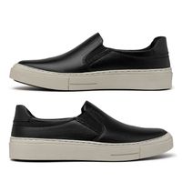 Slip On Casual Seul em Couro - Preto + Brinde Bag 30anos