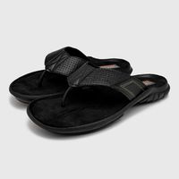 Chinelo Masculino Street em Couro - Preto E L