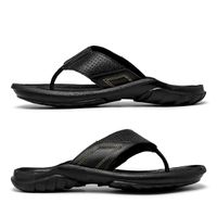 Chinelo Masculino Street em Couro - Preto E L