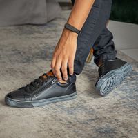 Sapatenis Street Em Couro - Preto