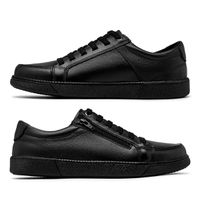 Sapatenis Masculino Street em Couro - Preto E L