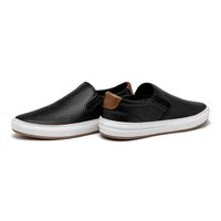 Slip On Masculino Street em Couro - Preto E L