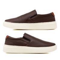 Slip On Masculino Street em Couro - Café E L