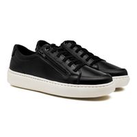 Sapatenis Masculino Street em Couro - Preto E L