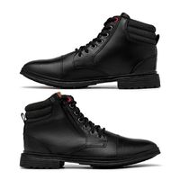 Bota Masulina Street em Couro - Preto E L