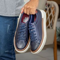 Sapatenis Casual Masculino Titanium em Couro - Royal
