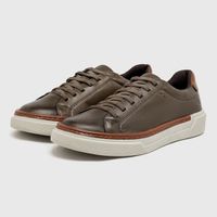 Sapatenis Casual Laroche Titanium em Couro - Oliva