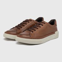 Sapatenis Casual Laroche Titanium em Couro - Conhaque E L