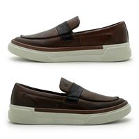 Loafer Titanium Couro Chocolate + Carteira LR Premium Couro Café