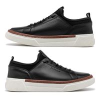 Sapatenis Casual Masculino Titanium em Couro - Preto