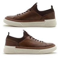 Sapatenis Casual Masculino Titanium em Couro - Chocolate