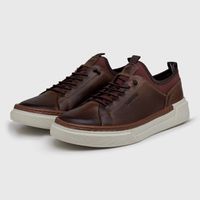 Sapatenis Casual Masculino Titanium em Couro - Chocolate