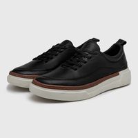 Sapatenis Casual Masculino Titanium em Couro - Preto