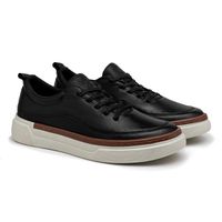 Sapatenis Casual Masculino Titanium em Couro - Preto