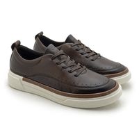 Sapatenis Casual Masculino Titanium em Couro - Café