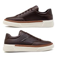 Sapatenis Casual Masculino Titanium em Couro - Café