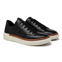 Sapatenis Casual Masculino Titanium em Couro - Preto