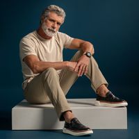 Slip On Iate Masculino Titanium em Couro - Preto