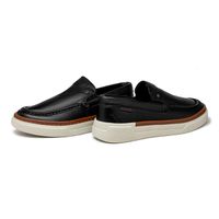 Slip On Iate Masculino Titanium em Couro - Preto