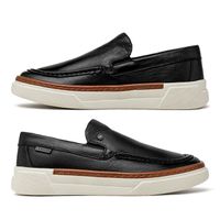 Slip On Iate Masculino Titanium em Couro - Preto