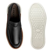 Slip On Iate Masculino Titanium em Couro - Preto
