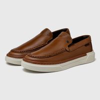 Slip On Iate Masculino Titanium em Couro - Conhaque E L