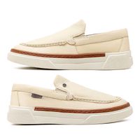 Slip On Iate Masculino Titanium em Couro - Marfim E L