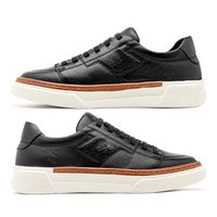 Sapatenis Casual Masculino Titanium em Couro - Preto