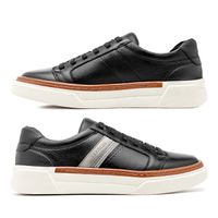 Sapatenis Casual Masculino Titanium em Couro - Preto