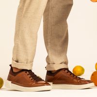 Sapatenis Casual Masculino Titanium em Couro - Chocolate