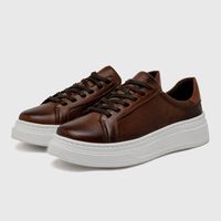 Sapatenis Casual Masculino Laroche Toquio em Couro - Chocolate