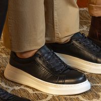 Sapatenis Casual Masculino Laroche Toquio em Couro - Preto