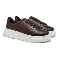 Sapatenis Casual Masculino Laroche Toquio em Couro - Café