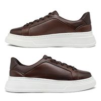 Sapatenis Casual Masculino Laroche Toquio em Couro - Café