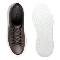 Sapatenis Casual Masculino Laroche Toquio em Couro - Café