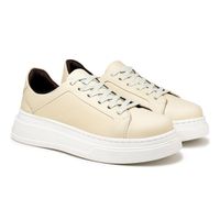 Sapatenis Casual Masculino Laroche Toquio em Couro - Marfim E L