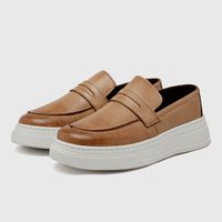 Slip On Loafer Masculino Laroche Toquio em Couro - Areia