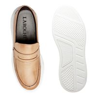 Slip On Loafer Masculino Laroche Toquio em Couro - Areia