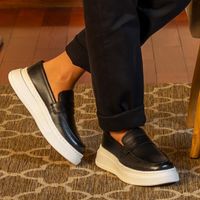 Slip On Loafer Masculino Laroche Toquio em Couro - Preto