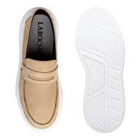 Slip On Loafer Masculino Laroche Toquio em Couro - Cromo Taupe E L