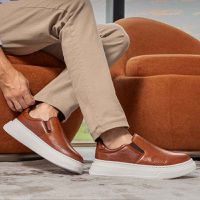 Slip On Masculino Laroche Toquio em Couro - Brown
