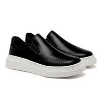 Slip On Masculino Laroche Toquio em Couro - Preto