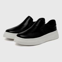 Slip On Masculino Laroche Toquio em Couro - Preto