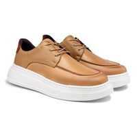 Sapatenis Casual Masculino Laroche Toquio em Couro - Areia