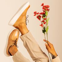 Sapatenis Casual Masculino Laroche Toquio em Couro - Areia