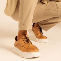 Sapatenis Casual Masculino Laroche Toquio em Couro - Areia