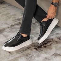 Sapatenis Casual Masculino Laroche Toquio em Couro - Preto