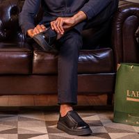 Sapatenis Casual Masculino Laroche Toquio em Couro - Preto