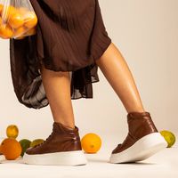 Sapatenis Casual Laroche Toquio em Couro - Chocolate